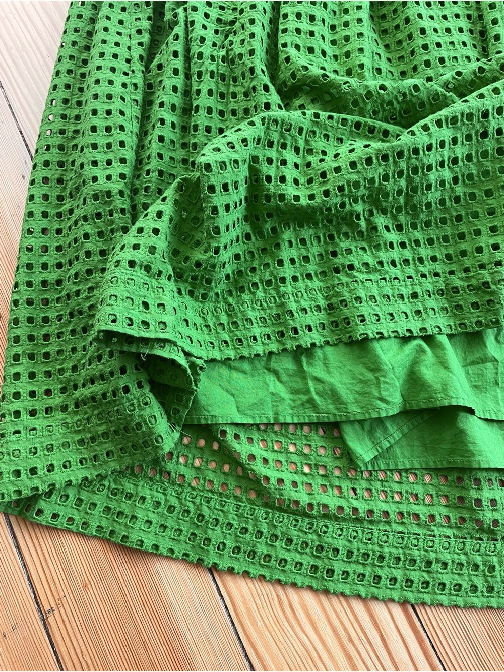 kate spade & Target Bright Green Eyelet Midi Skirt & top Set - Picture 3 of 7